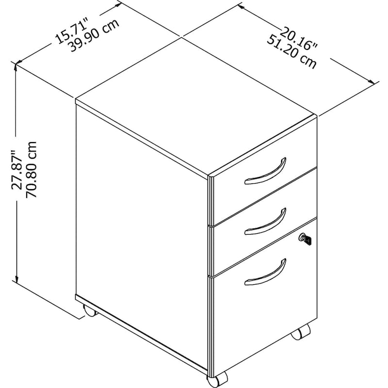 Classeur de rangement à 3 tiroirs