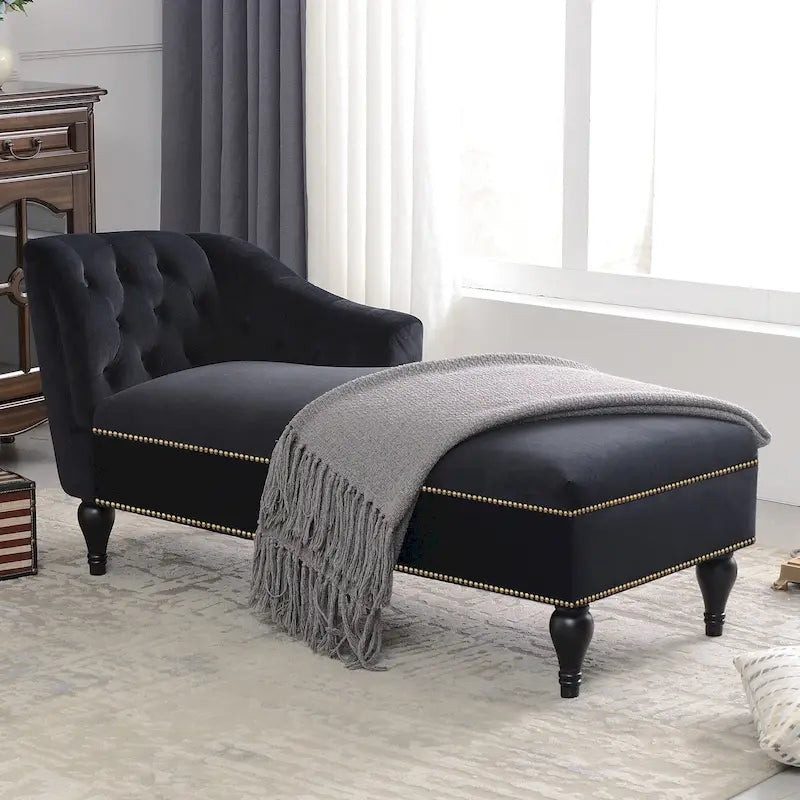 [Nouvelle+Vidéo] Méridienne en velours 58 - 26.50 x 58.00 x 28.60