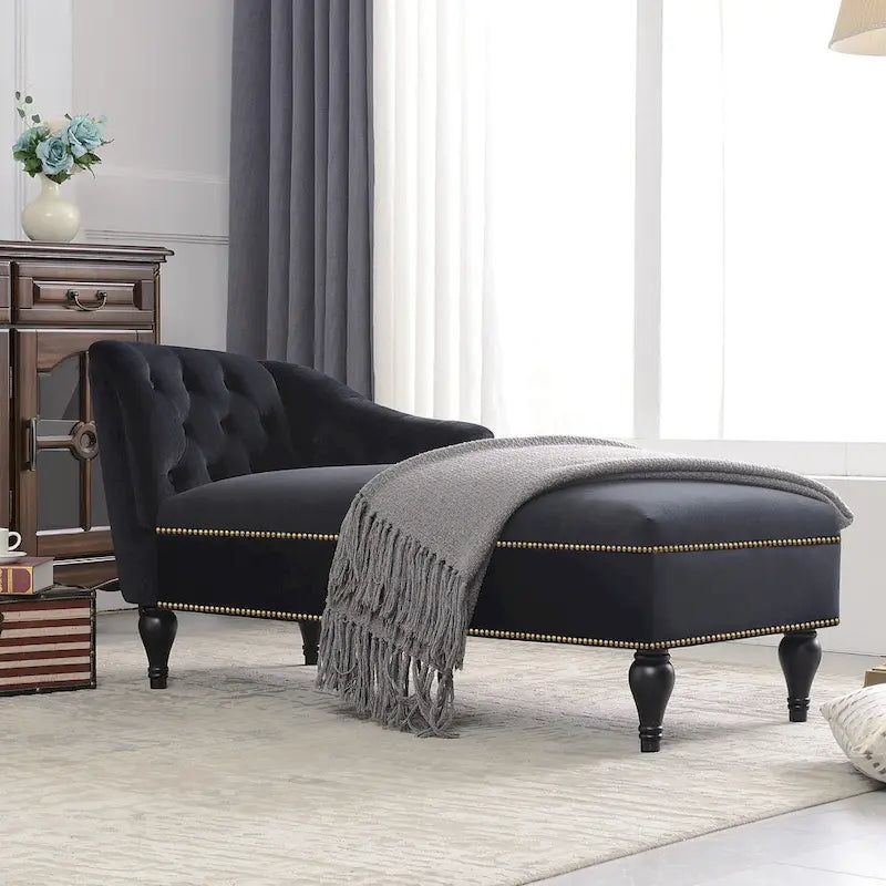 [Nouvelle+Vidéo] Méridienne en velours 58 - 26.50 x 58.00 x 28.60