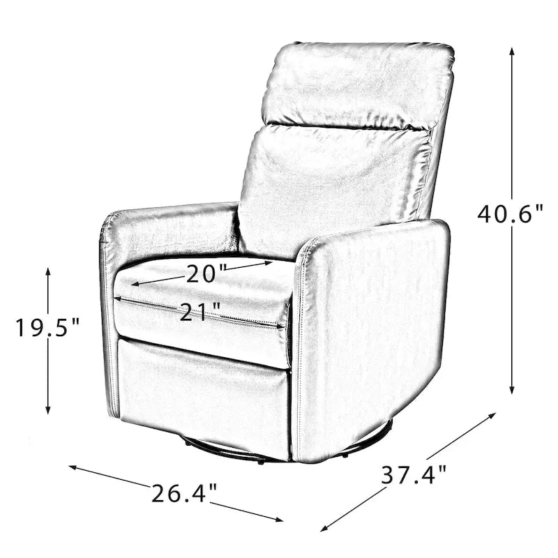 Fauteuil inclinable pivotant manuel classique avec produits durables