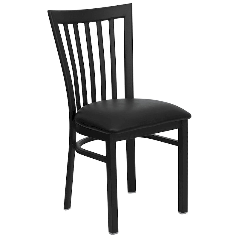 Chaise de restaurant en métal à dossier School House - 17,25 larg. x 18,75 prof. x 34,75 haut. - 17,25 larg. x 18,75 prof. x 34,75 haut.