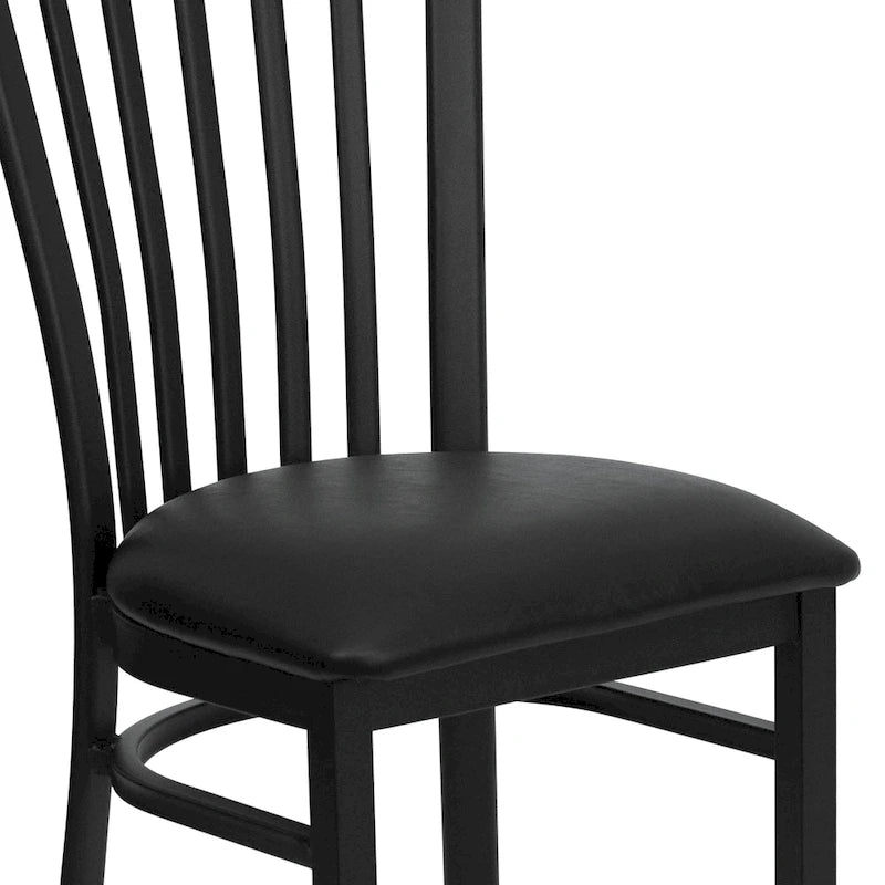 Chaise de restaurant en métal à dossier School House - 17,25 larg. x 18,75 prof. x 34,75 haut. - 17,25 larg. x 18,75 prof. x 34,75 haut.