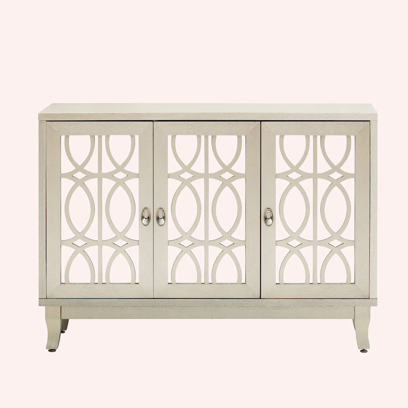 Buffet bas avec 3 portes vitrées