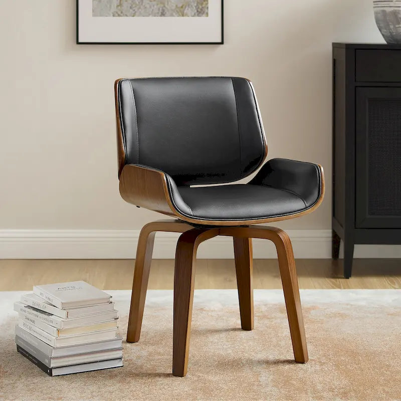 Fauteuil pivotant d'appoint moderne du milieu du siècle