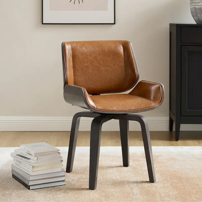 Fauteuil pivotant d'appoint moderne du milieu du siècle