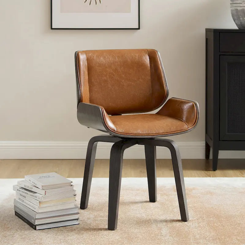 Fauteuil pivotant d'appoint moderne du milieu du siècle
