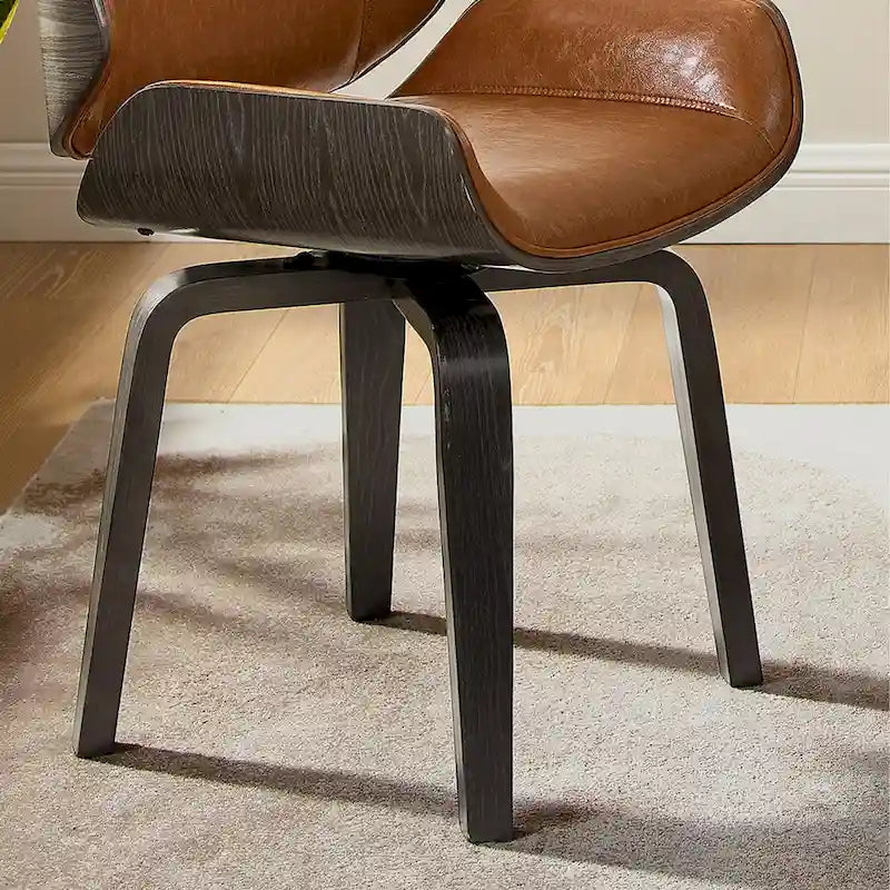 Fauteuil pivotant d'appoint moderne du milieu du siècle