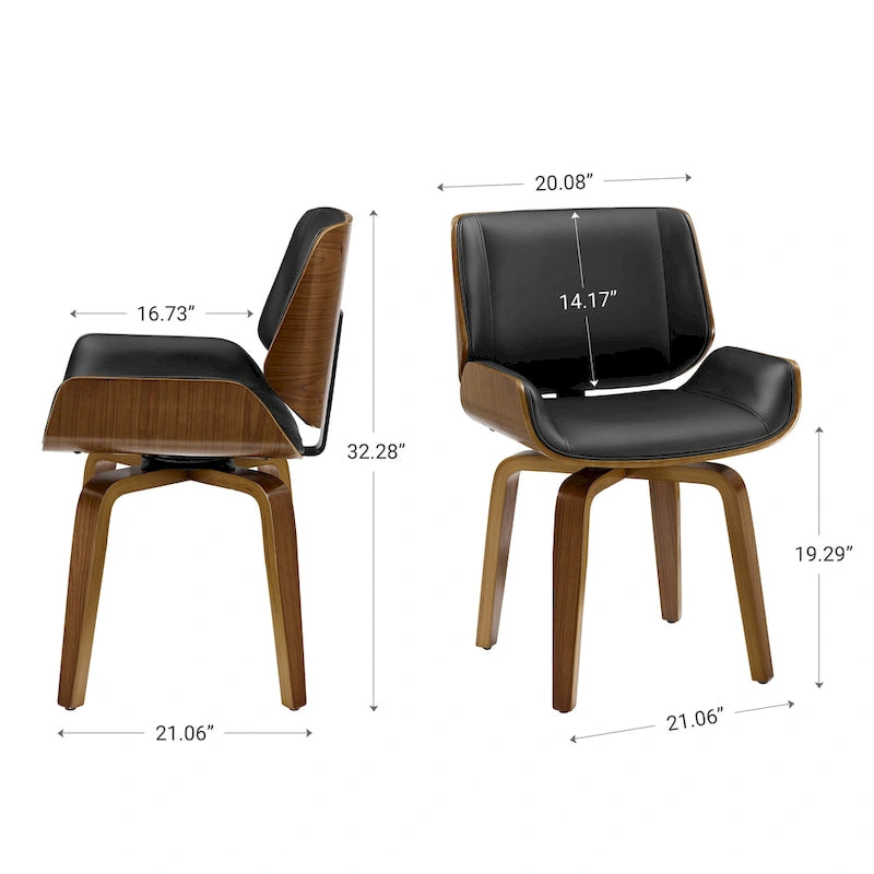 Fauteuil pivotant d'appoint moderne du milieu du siècle