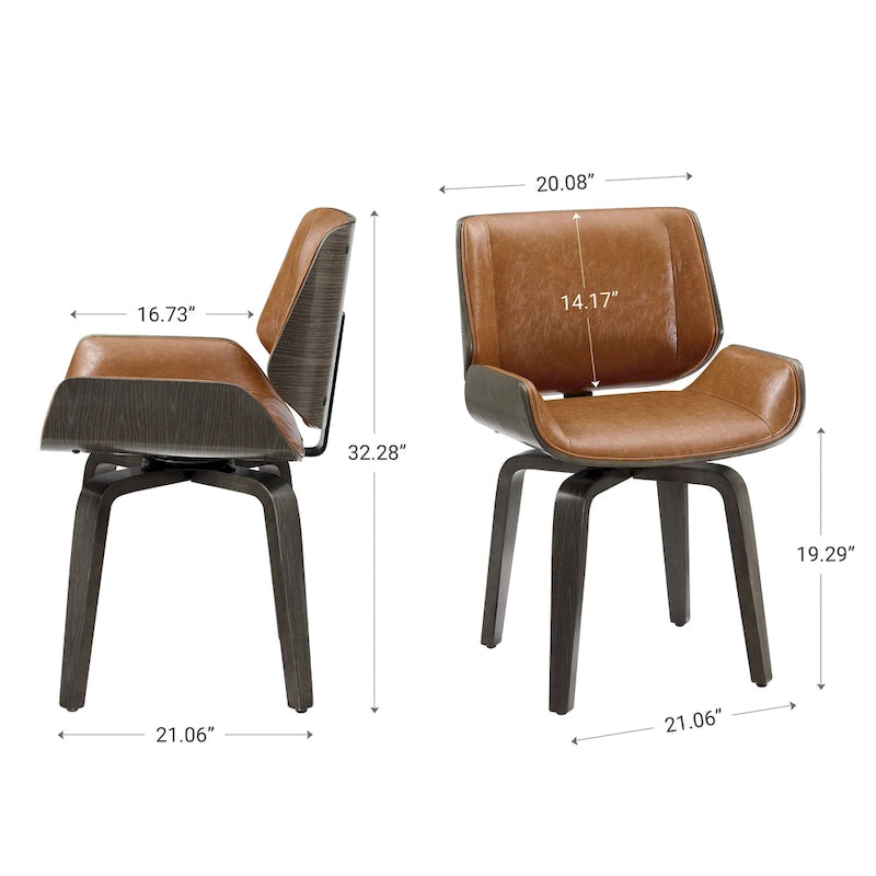 Fauteuil pivotant d'appoint moderne du milieu du siècle