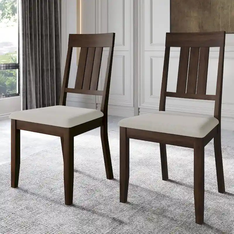 Chaises de salle à manger classiques en bois (lot de 2) - S.O.