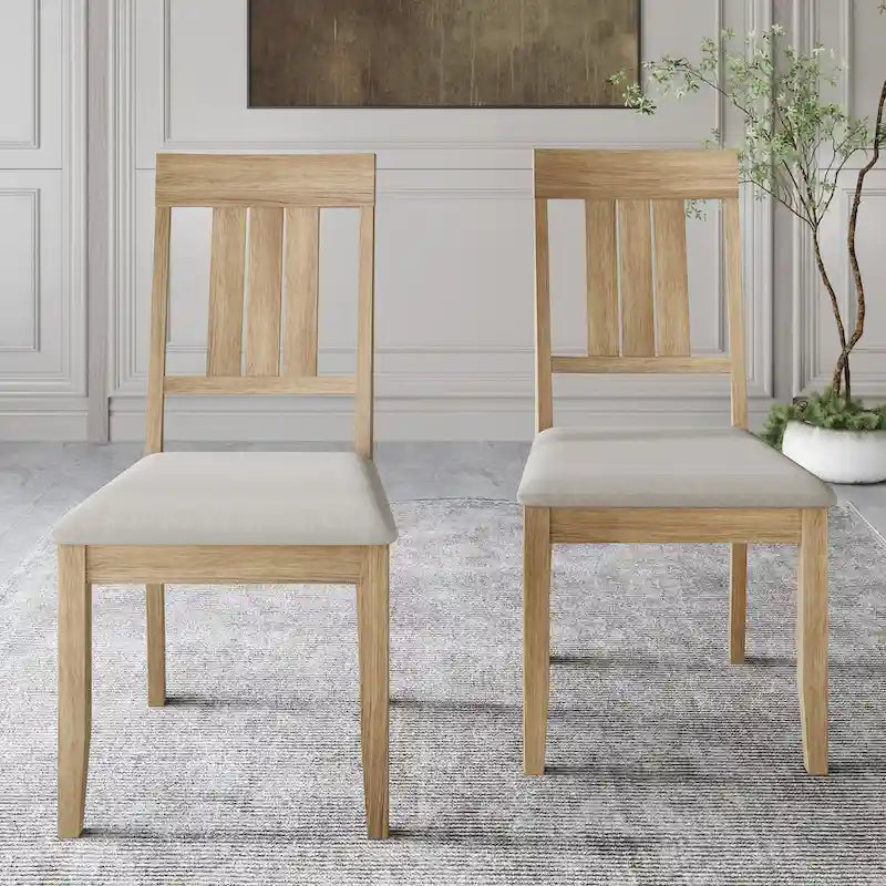 Chaises de salle à manger classiques en bois (lot de 2) - S.O.