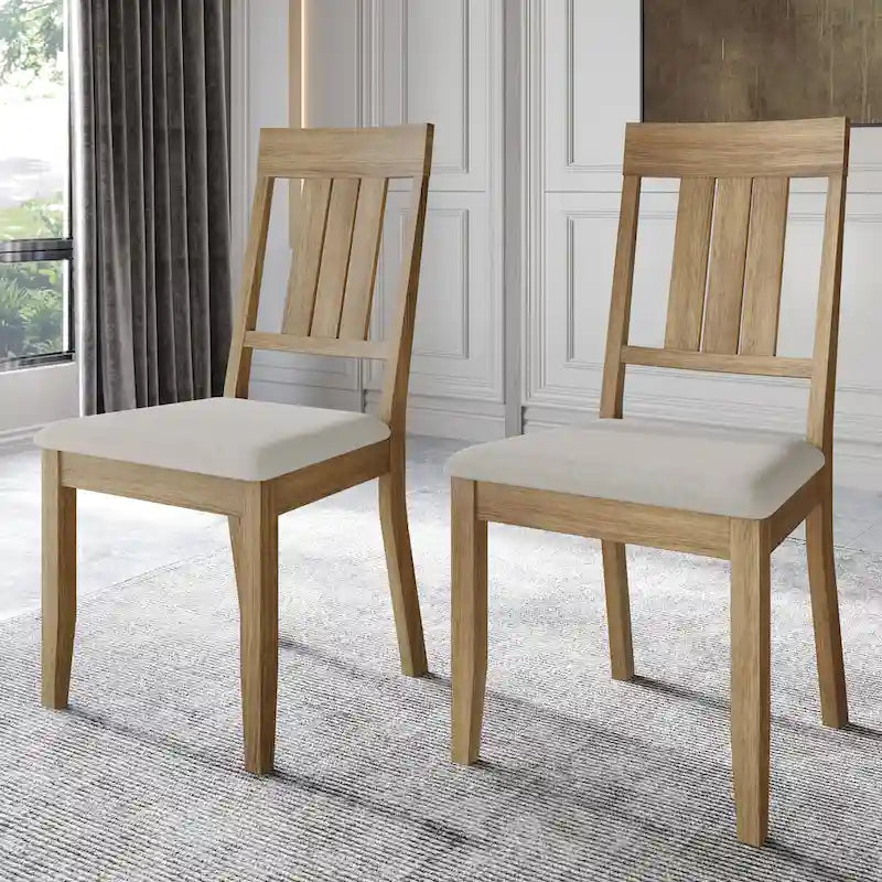 Chaises de salle à manger classiques en bois (lot de 2) - S.O.
