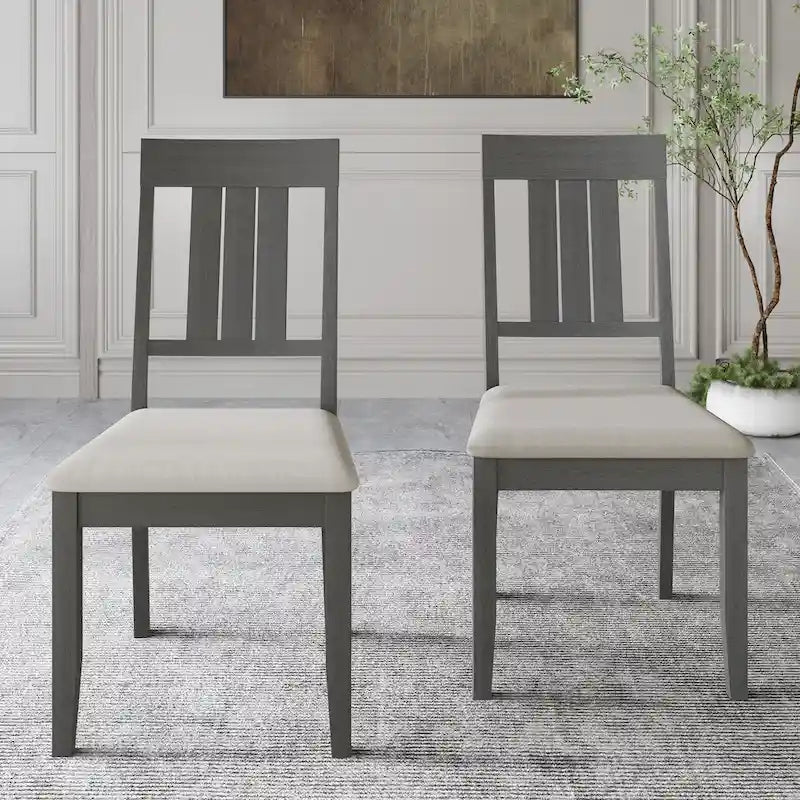Chaises de salle à manger classiques en bois (lot de 2) - S.O.