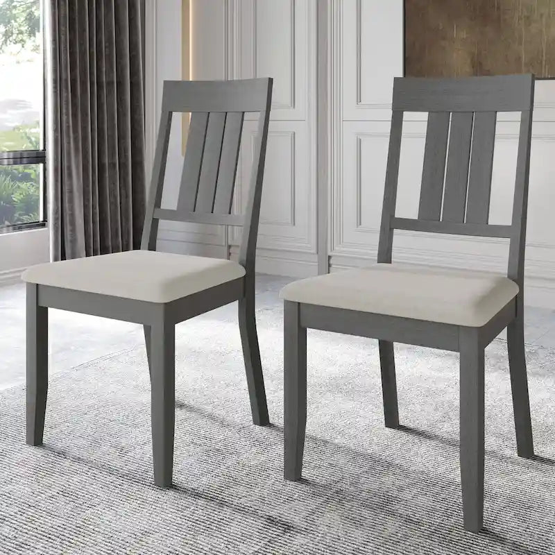 Chaises de salle à manger classiques en bois (lot de 2) - S.O.