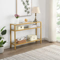 Console de table à 3 niveaux en verre – Doré