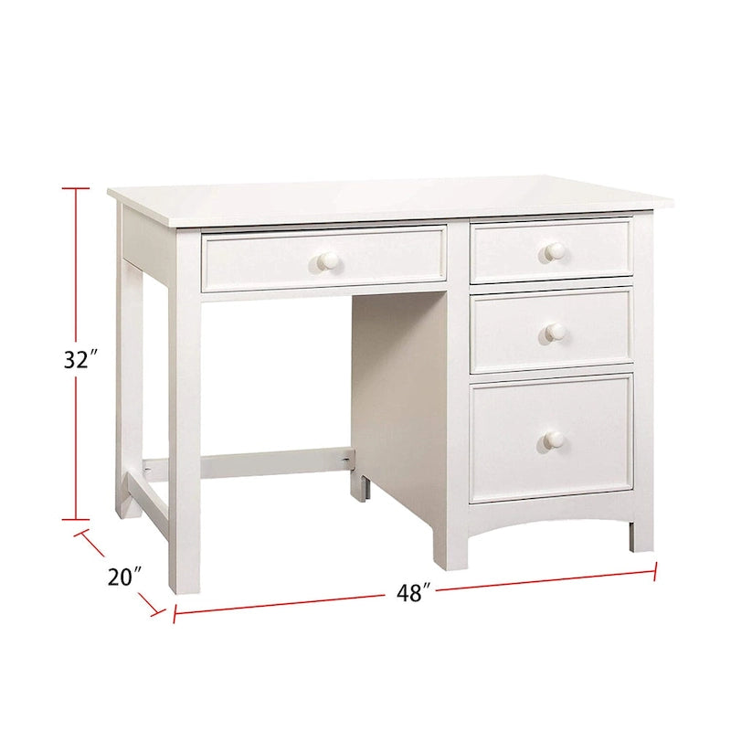 Bureau en bois avec quatre tiroirs