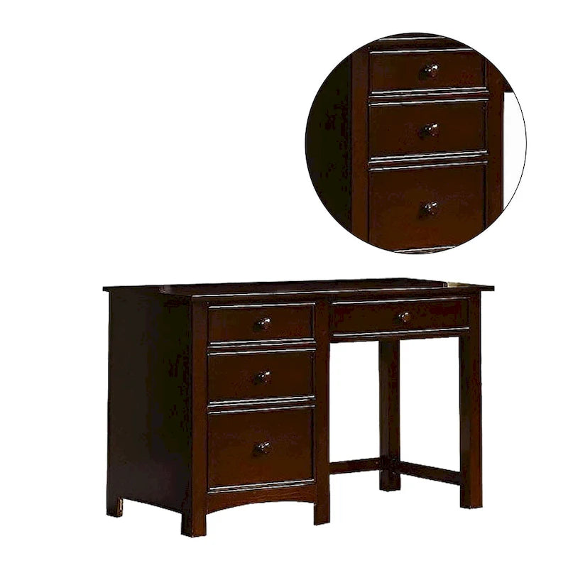 Bureau en bois avec quatre tiroirs