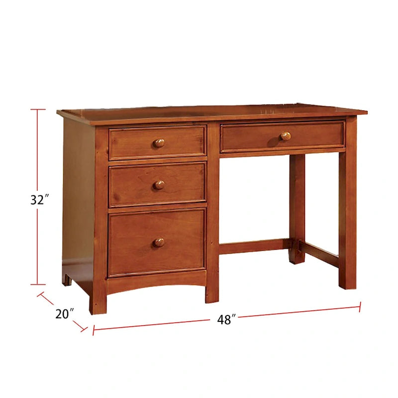 Bureau en bois avec quatre tiroirs