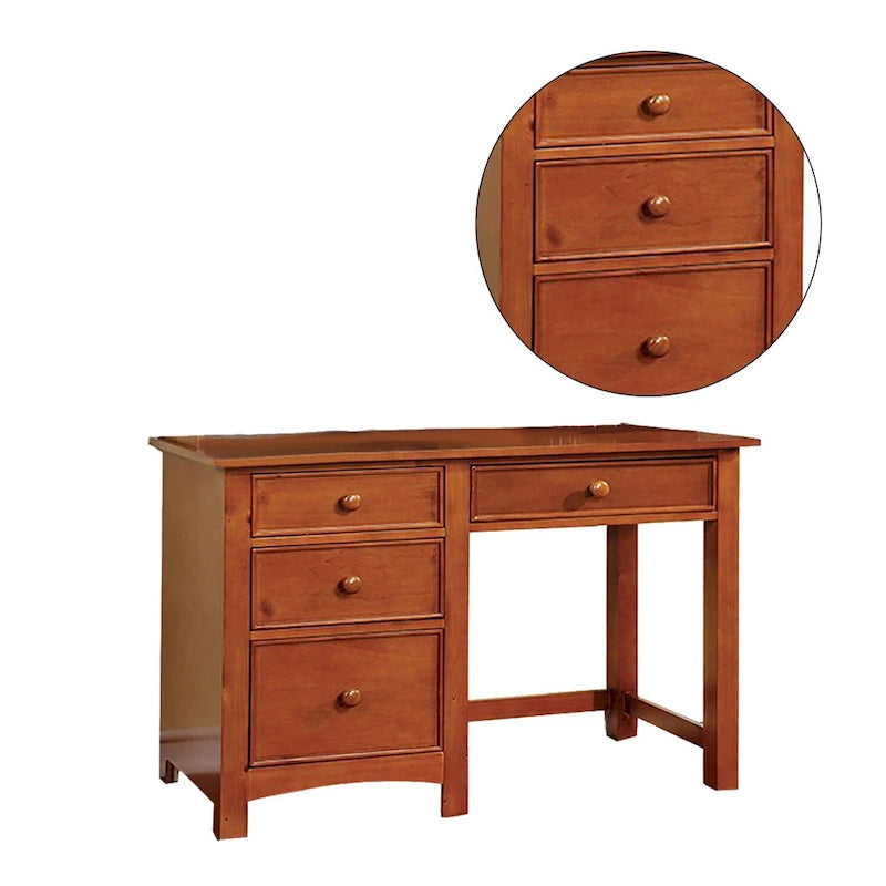 Bureau en bois avec quatre tiroirs