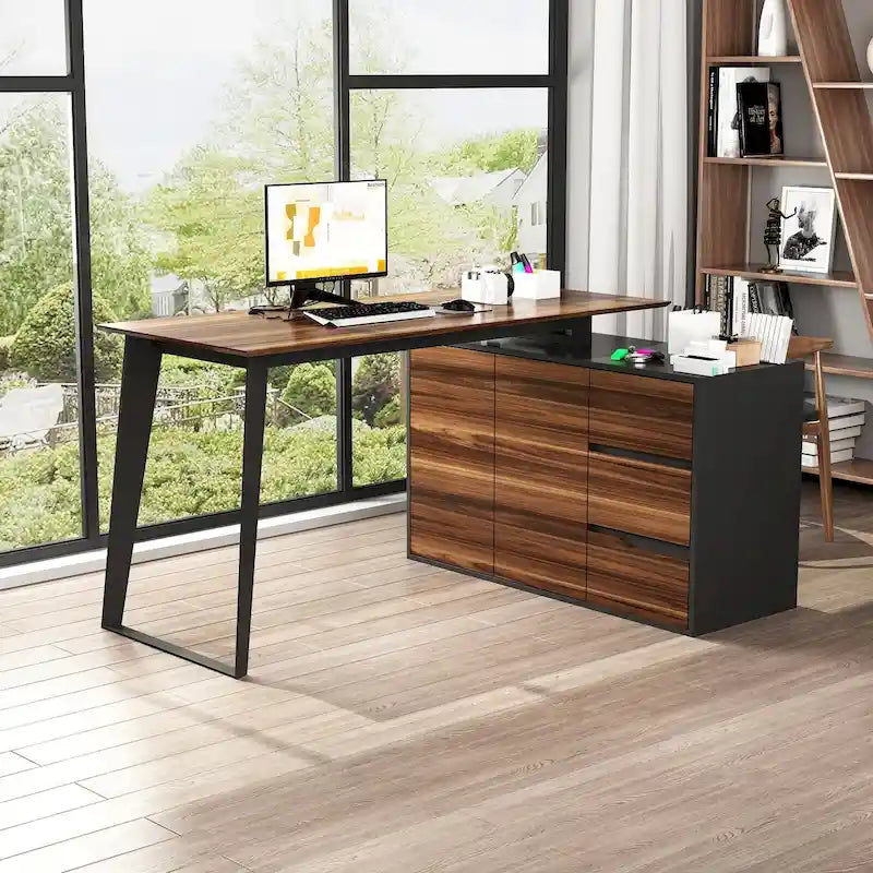 Bureau d'ordinateur à domicile, bureau d'angle en L 54,3, pour écrire