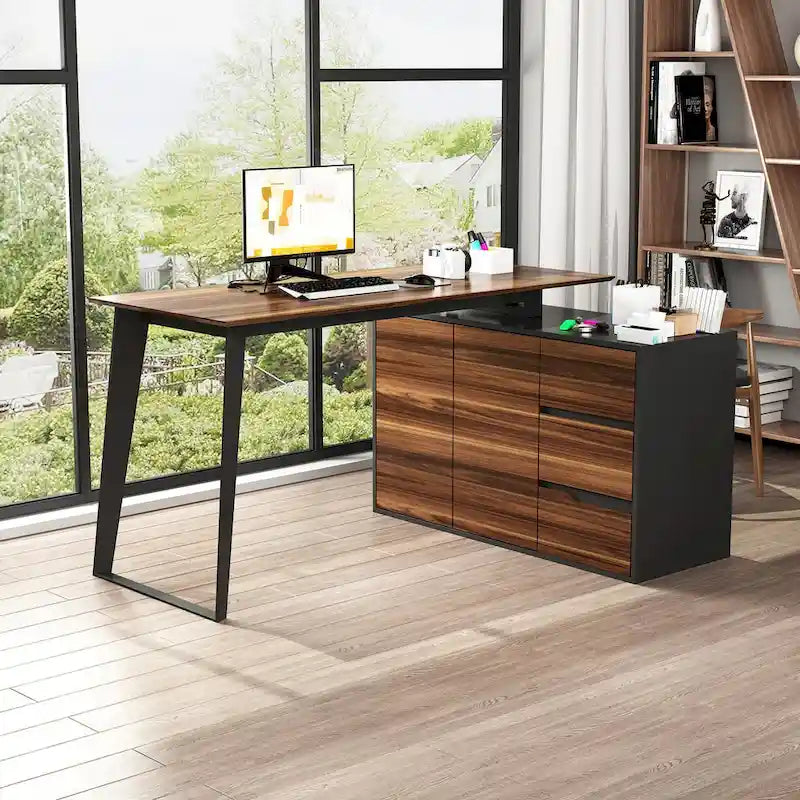 Bureau d'ordinateur à domicile, bureau d'angle en L 54,3, pour écrire
