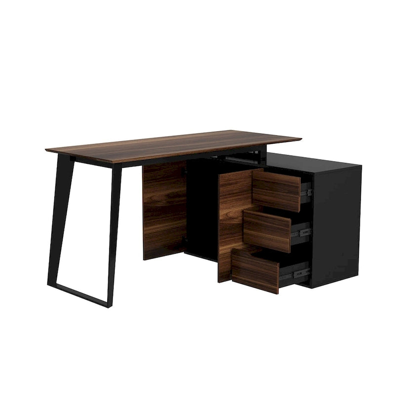 Bureau d'ordinateur à domicile, bureau d'angle en L 54,3, pour écrire