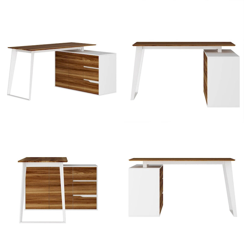 Bureau d'ordinateur à domicile, bureau d'angle en L 54,3, pour écrire