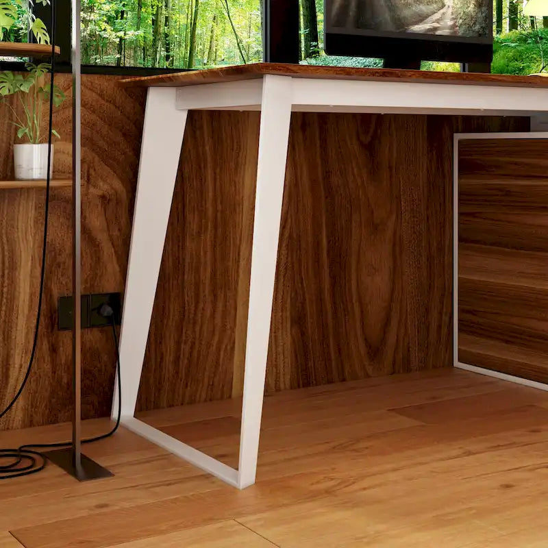 Bureau d'ordinateur à domicile, bureau d'angle en L 54,3, pour écrire