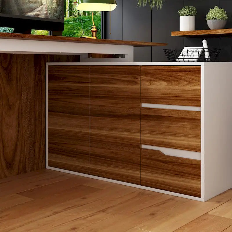 Bureau d'ordinateur à domicile, bureau d'angle en L 54,3, pour écrire