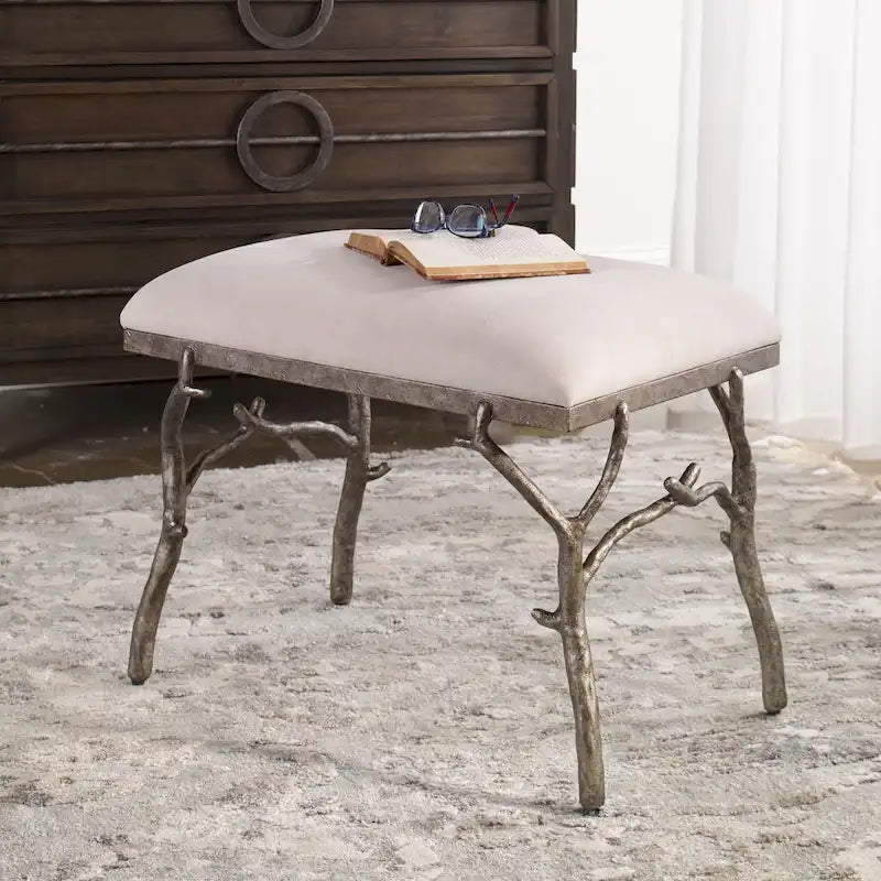 Petit banc en tissu Lismore Uttermost