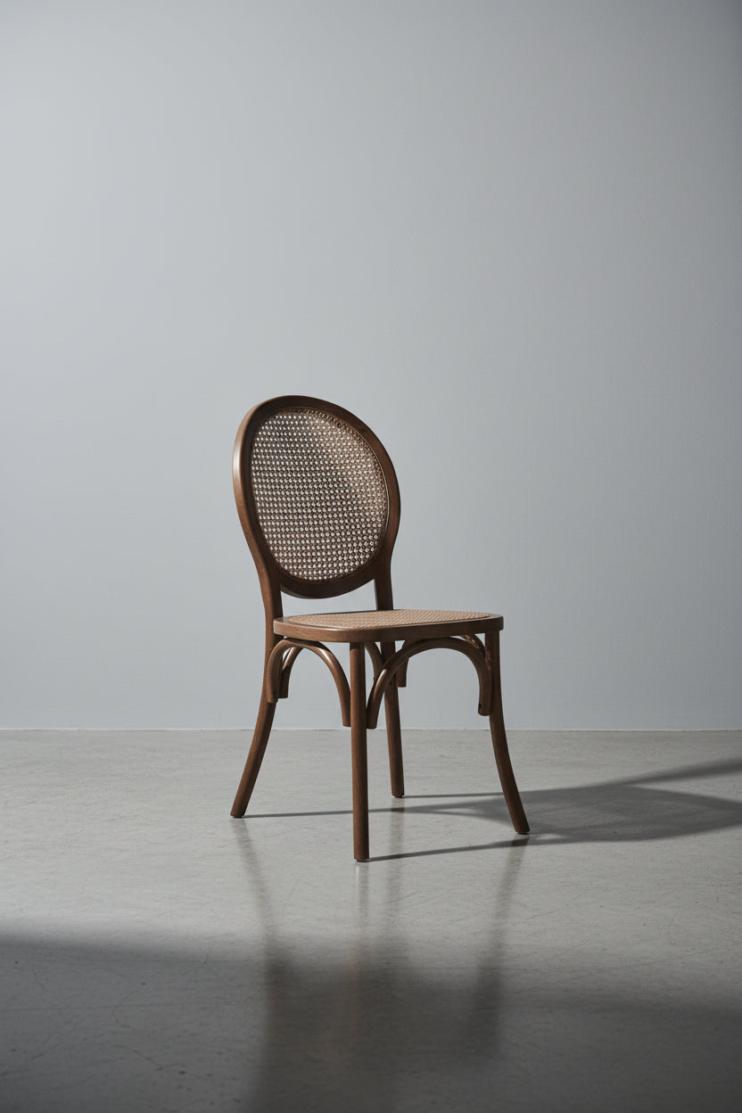 Aurelle Home Mid-Century Modern Rattan Dining Chair (Set of 2)