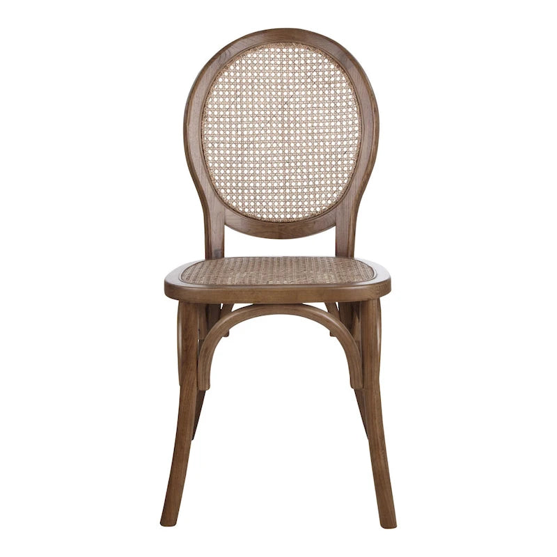 Chaises de salle à manger en rotin style Mid-Century (Lot de 2)