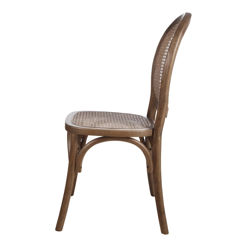 Chaises de salle à manger en rotin style Mid-Century (Lot de 2)