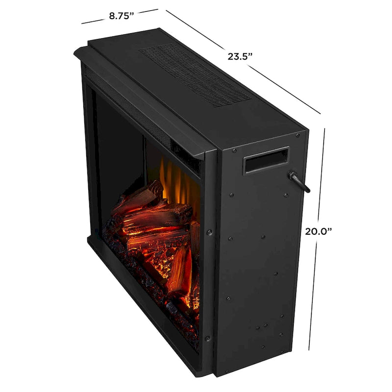 Meuble TV cheminée électrique 72 po en chêne châtaignier par - 72L x 15.5W x 30.1H