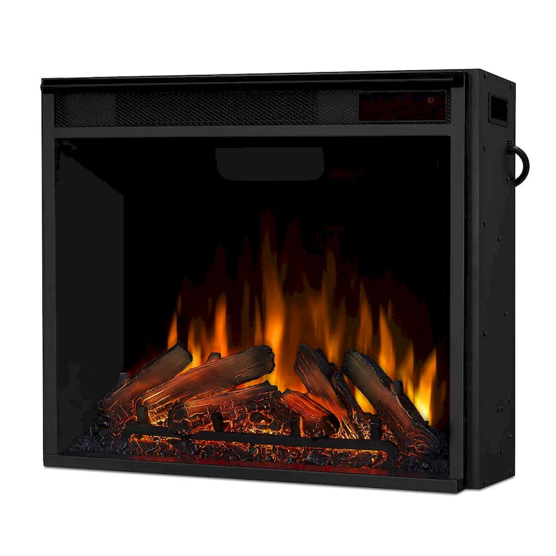 Meuble TV cheminée électrique 72 po en chêne châtaignier par - 72L x 15.5W x 30.1H