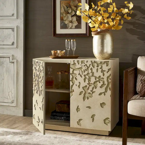 Buffet d'appoint 2 portes 35 po de large peint à la main par