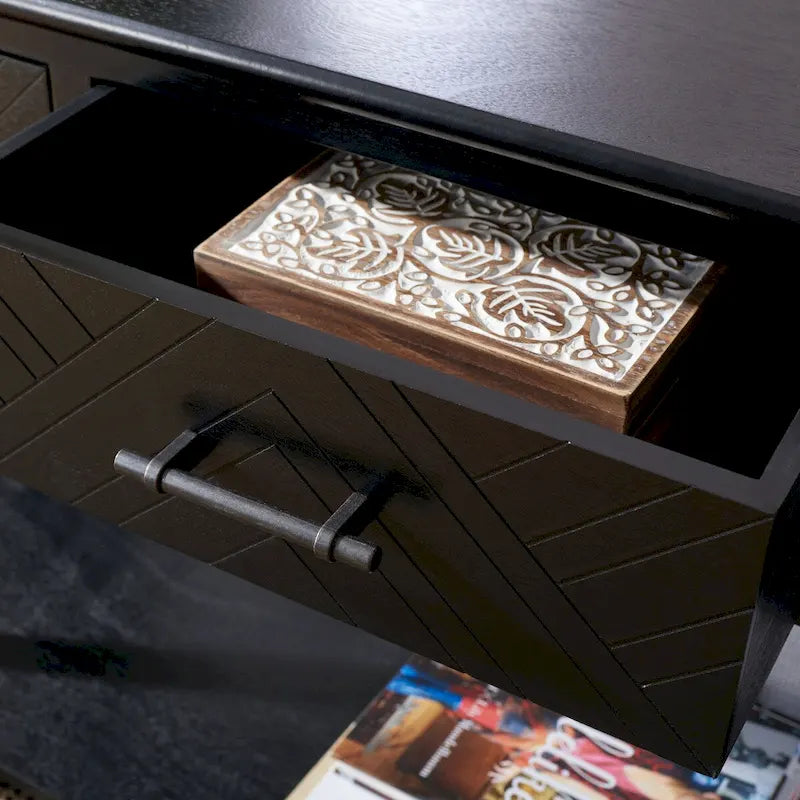 Console de 47,3 po L x 13 po P x 29,5 po H avec 3 tiroirs et étagère inférieure - 47Lx13Px30H