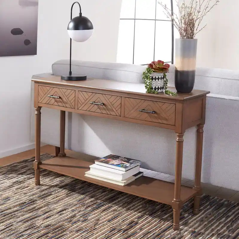 Console de 47,3 po L x 13 po P x 29,5 po H avec 3 tiroirs et étagère inférieure - 47Lx13Px30H
