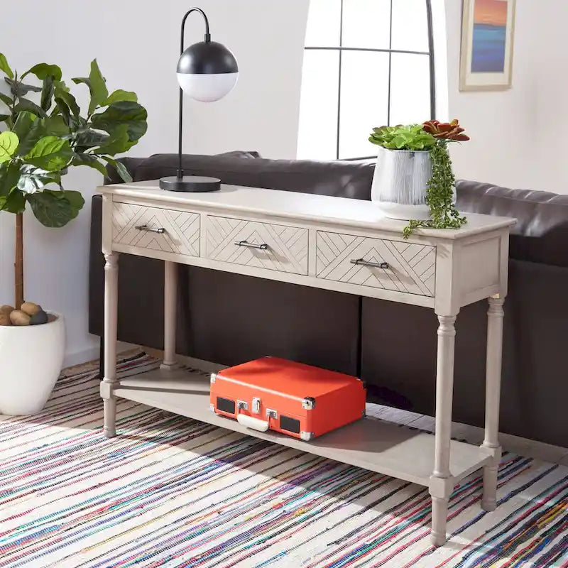 Console de 47,3 po L x 13 po P x 29,5 po H avec 3 tiroirs et étagère inférieure - 47Lx13Px30H
