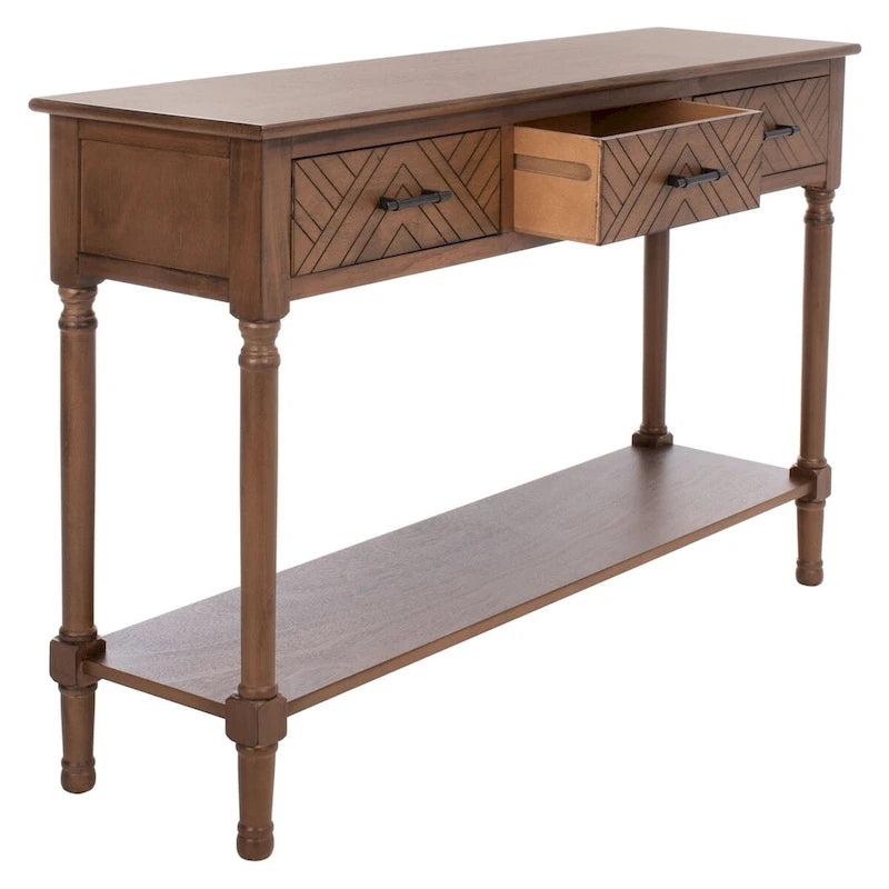 Console de 47,3 po L x 13 po P x 29,5 po H avec 3 tiroirs et étagère inférieure - 47Lx13Px30H