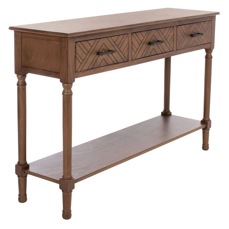 Console de 47,3 po L x 13 po P x 29,5 po H avec 3 tiroirs et étagère inférieure - 47Lx13Px30H