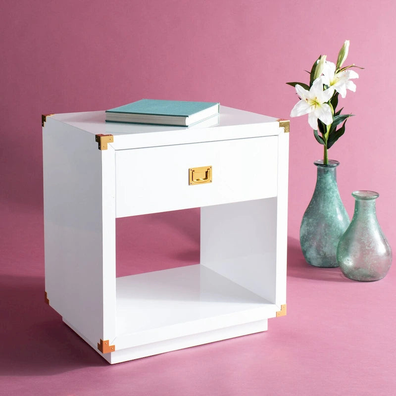 Table d'appoint laquée - 61 cm (L) x 46 cm (P) x 66 cm (H) - 61L x 46P x 66H