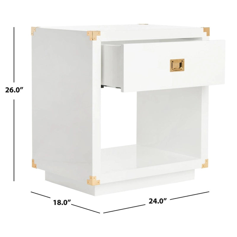Table d'appoint laquée - 61 cm (L) x 46 cm (P) x 66 cm (H) - 61L x 46P x 66H