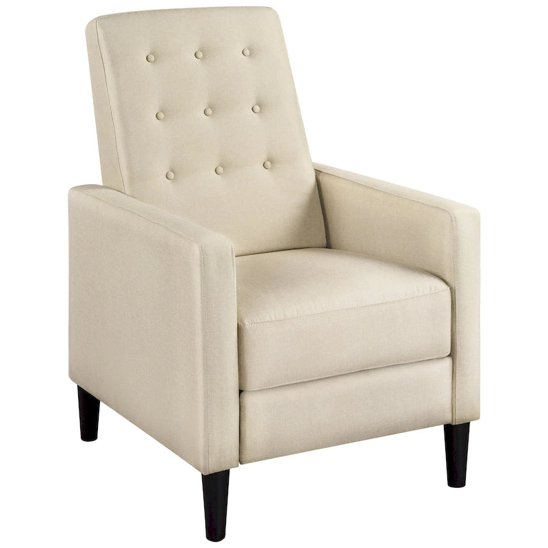 Fauteuil inclinable en tissu avec dossier réglable