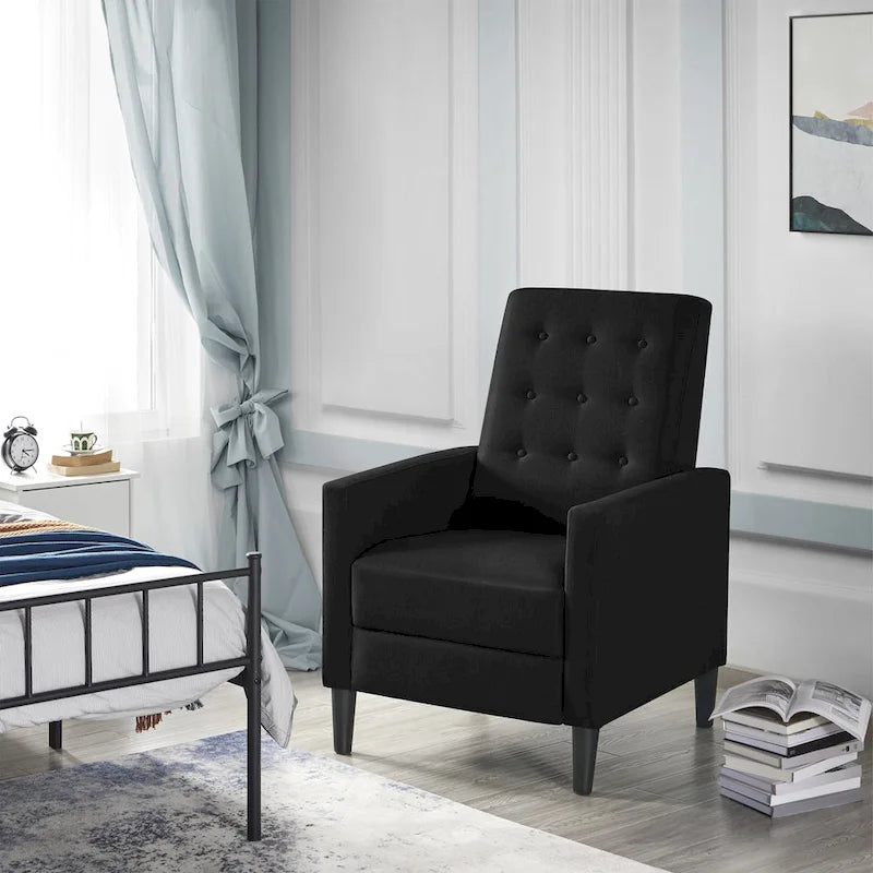 Fauteuil inclinable en tissu avec dossier réglable