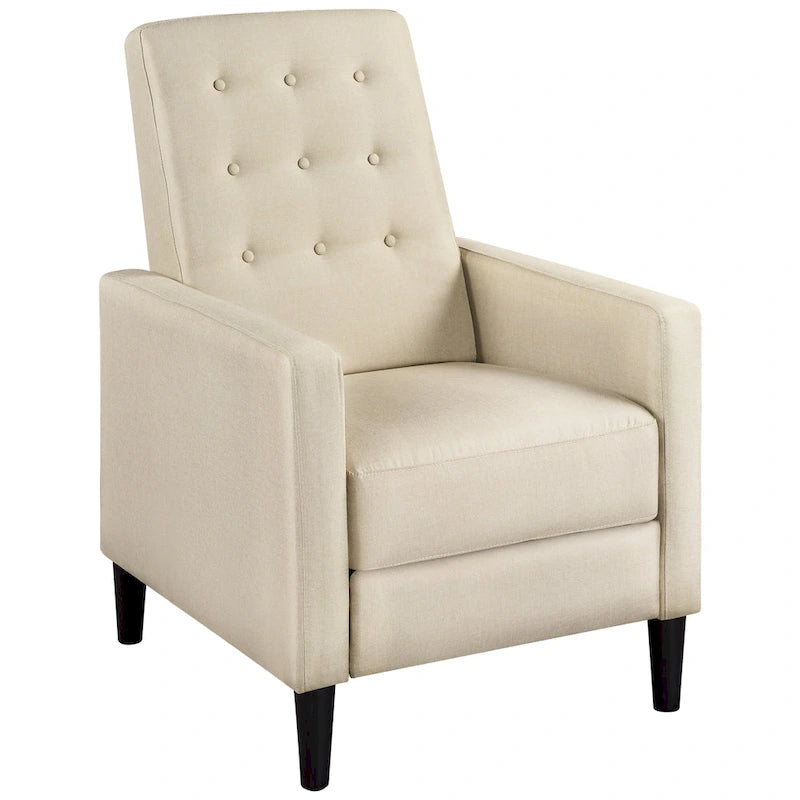 Fauteuil inclinable en tissu avec dossier réglable