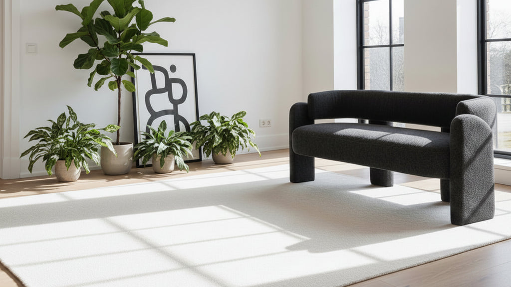 Canapé moderne en tissu bouclé beige de 75,59 po de large pour salon