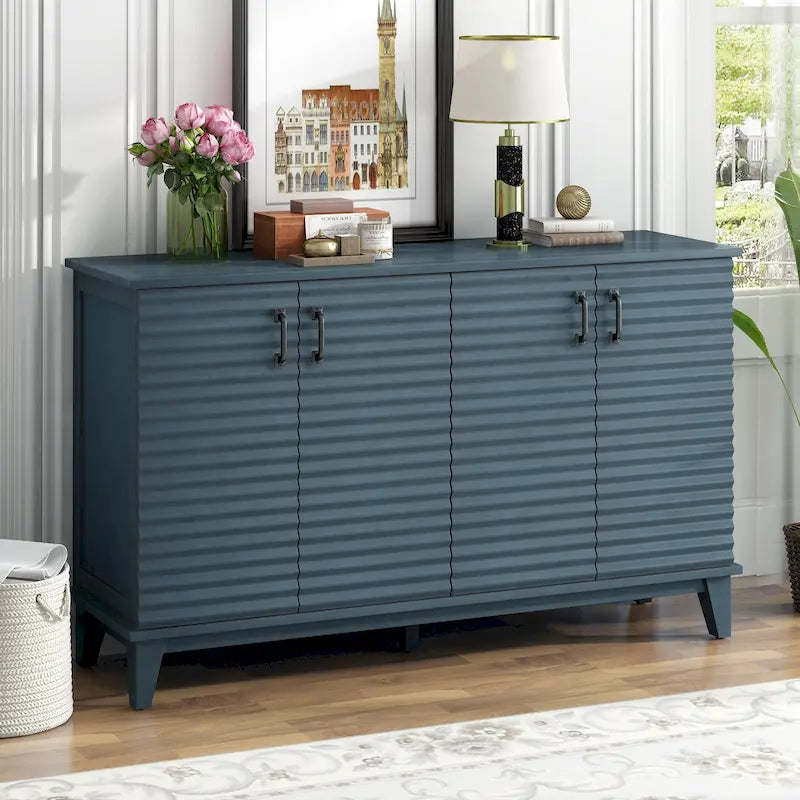 Buffet avec 4 portes grand rangement avec étagères réglables