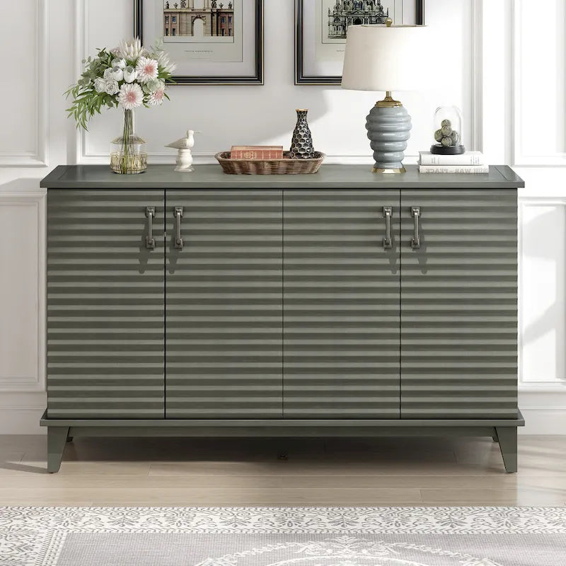 Buffet avec 4 portes grand rangement avec étagères réglables