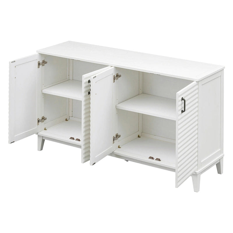 Buffet avec 4 portes grand rangement avec étagères réglables